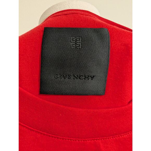 NWT Givenchy Red Trompe-l'oeil Graphic Logo T-Shirt Men's Size Large - Picture 6 of 10